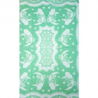"Ермошка" одеяло байковое хлопчатобумажное жаккардовое зелёное 57-5ЕТОЖ в Муроме